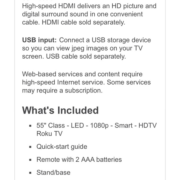 55” black insignia roku tv hd - Picture 8 of 8